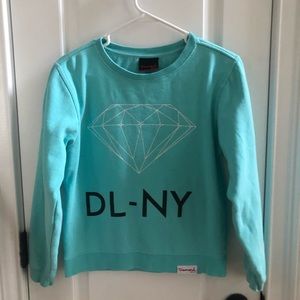 Diamond teal crew neck sweatshirt XS